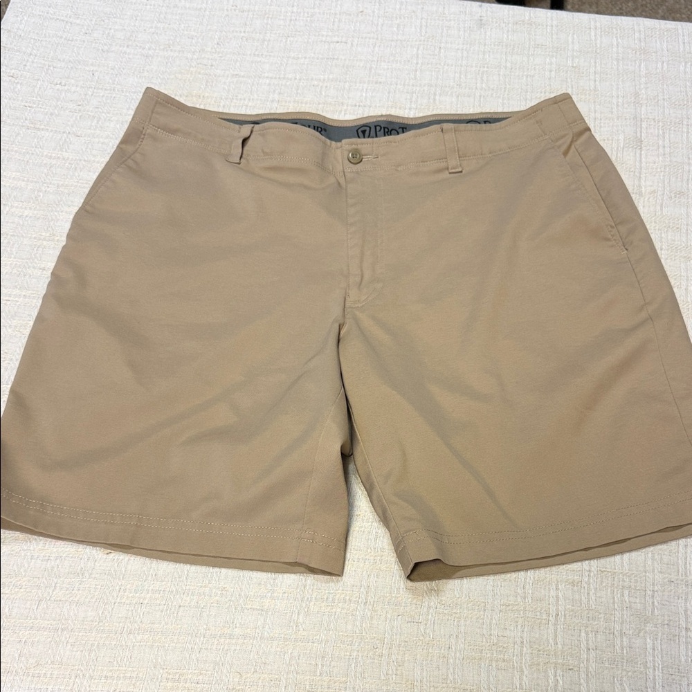 Classic Tan Flat Front Men's Shorts